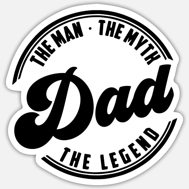DAD La légende ultime - Sticker taille S (10 x 10 cm) - blanc mat