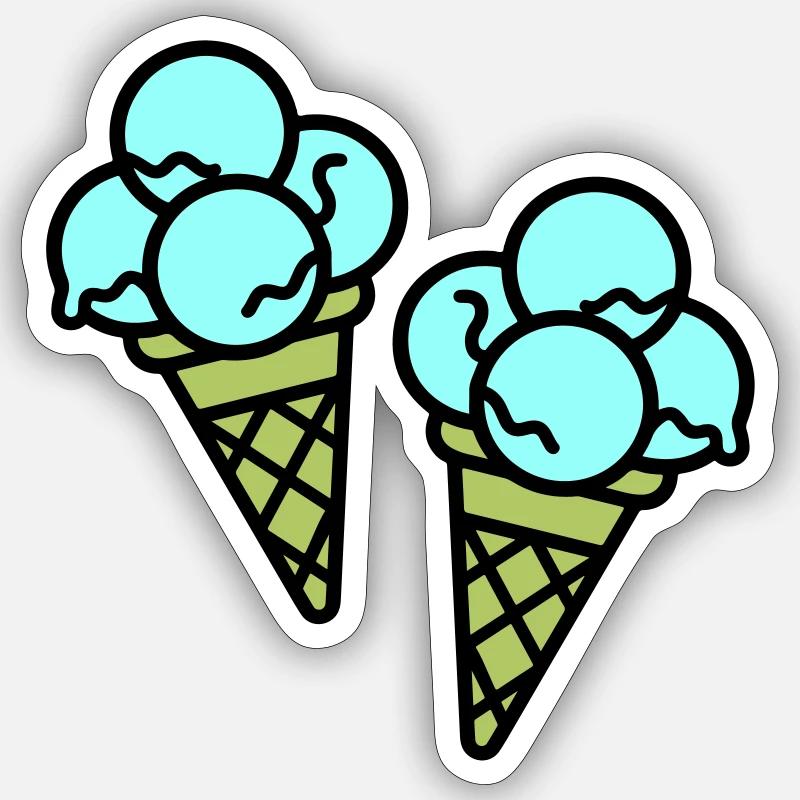 Eis Creme Ice Cream - Sticker size S (10 x 10 cm) - white matte