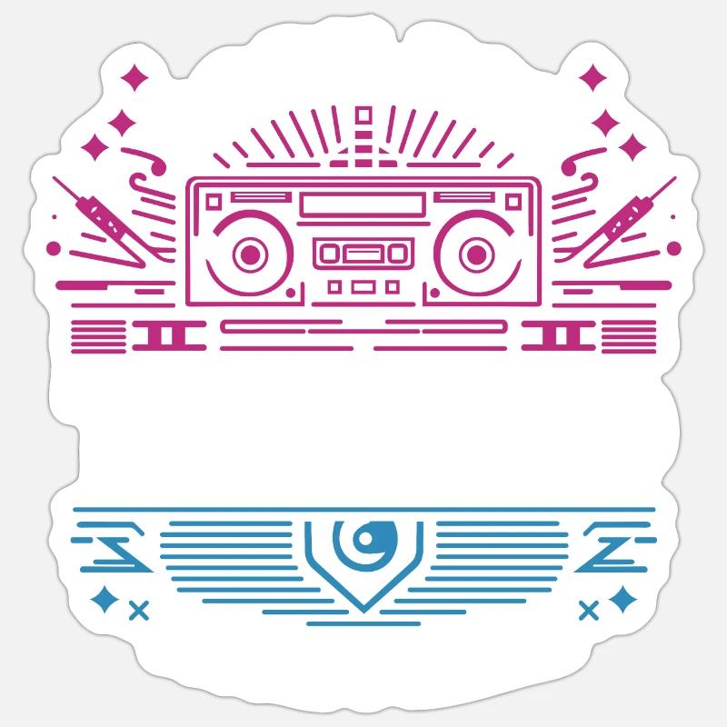 Born For Techno V1 Sticker size S (10 x 10 cm)