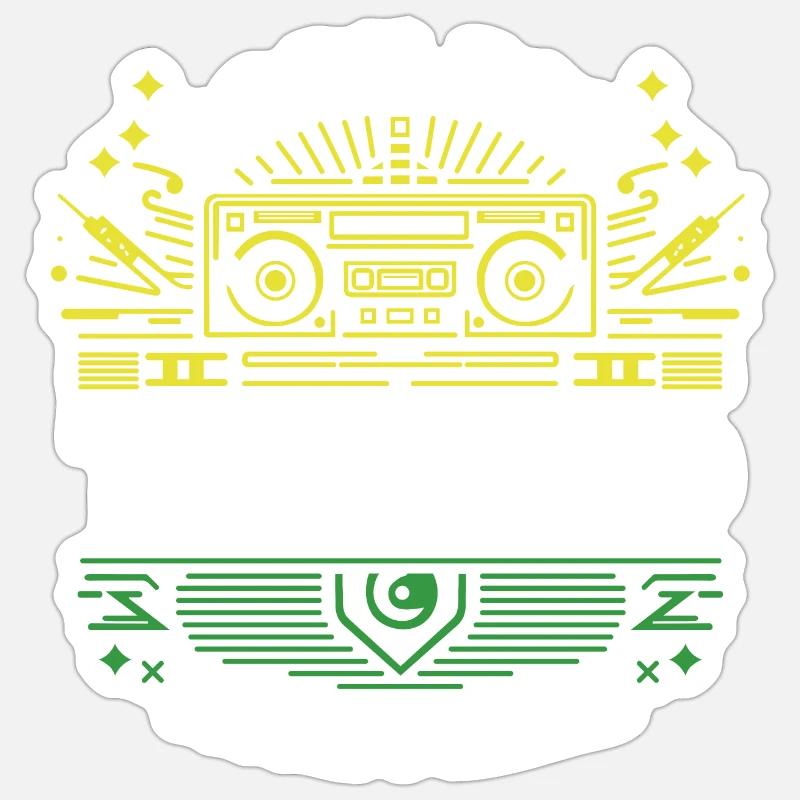 Né pour la Techno V2 Sticker taille S (10 x 10 cm)