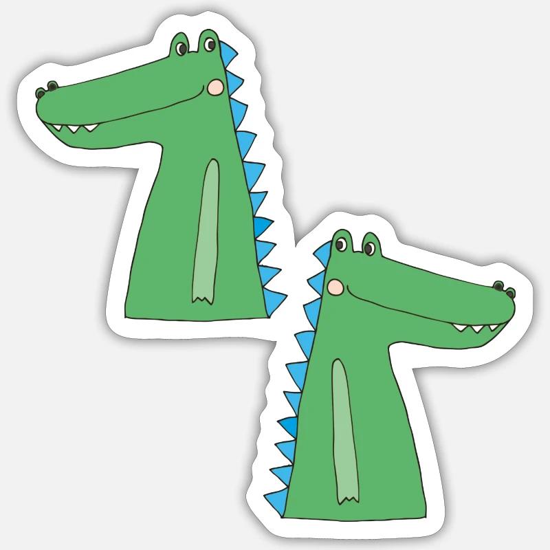 Crocodile for two Sticker size S (10 x 10 cm)