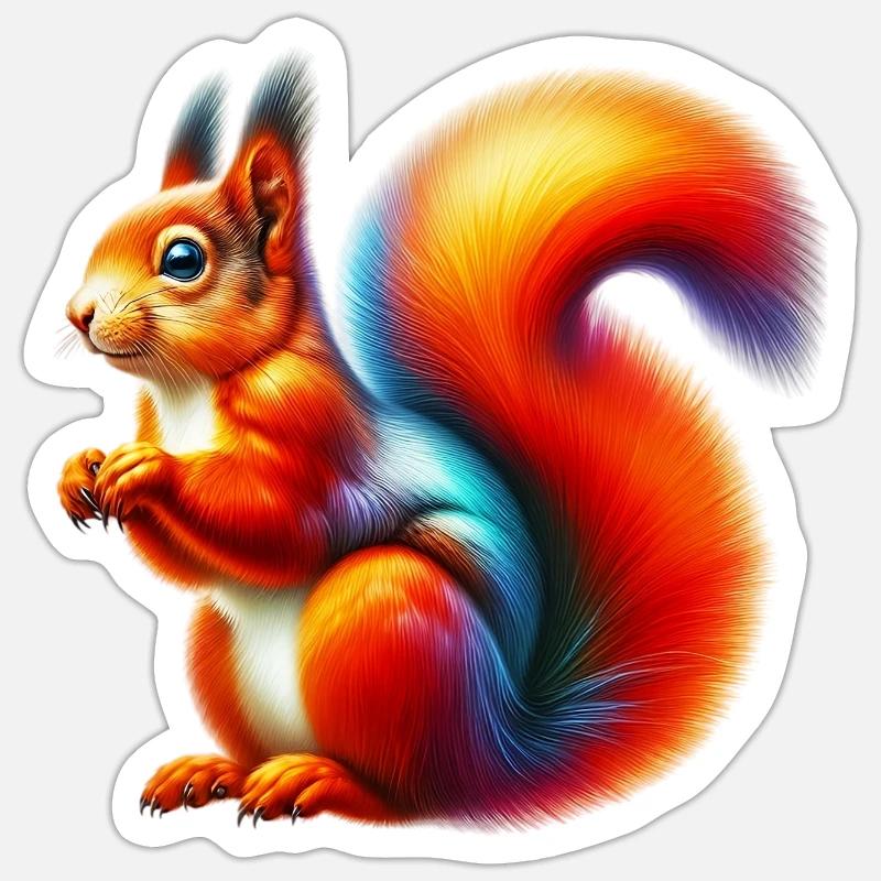 Squirrel - Sticker size S (10 x 10 cm) - white matte