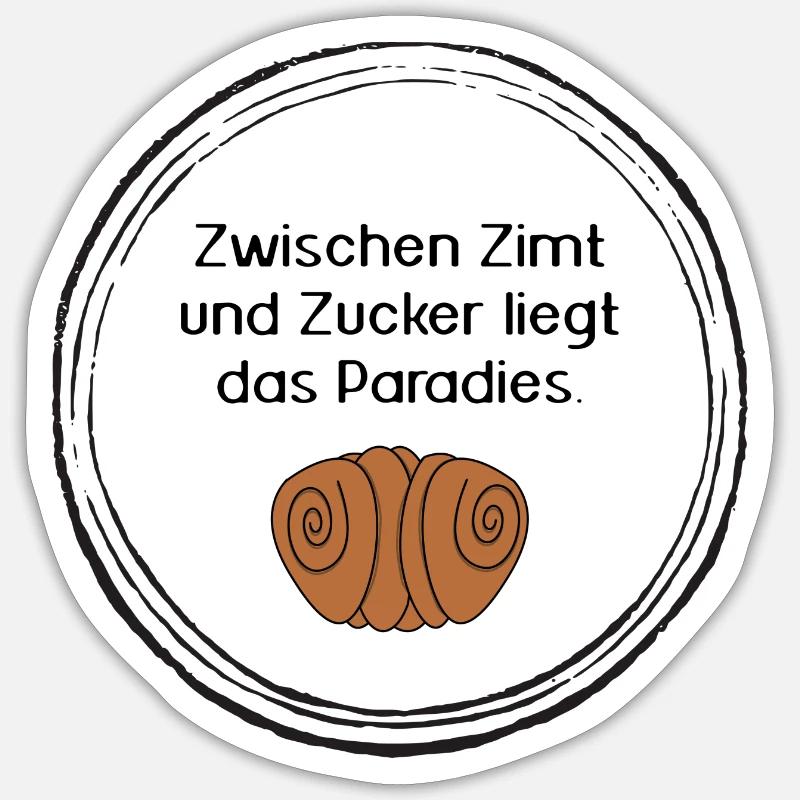Franzbrötchen Paradies Sticker Größe S (10 x 10 cm)