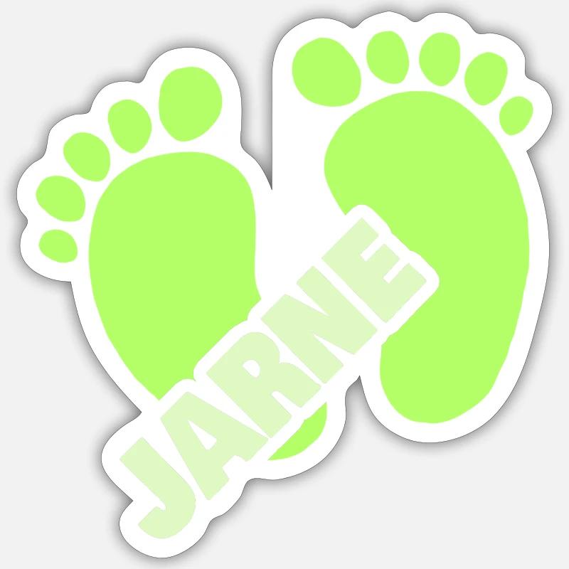 Naissance de Jarne - Sticker taille S (10 x 10 cm) - blanc mat