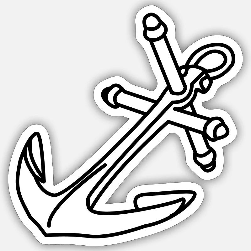 Ancre Sticker taille S (10 x 10 cm)