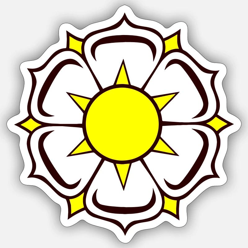 Vecteur de fleur - Sticker taille S (10 x 10 cm) - blanc mat