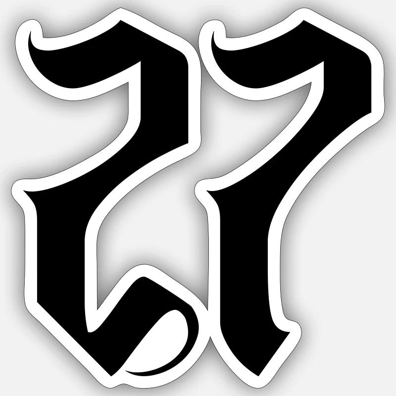 27 - Sticker size S (10 x 10 cm) - white matte