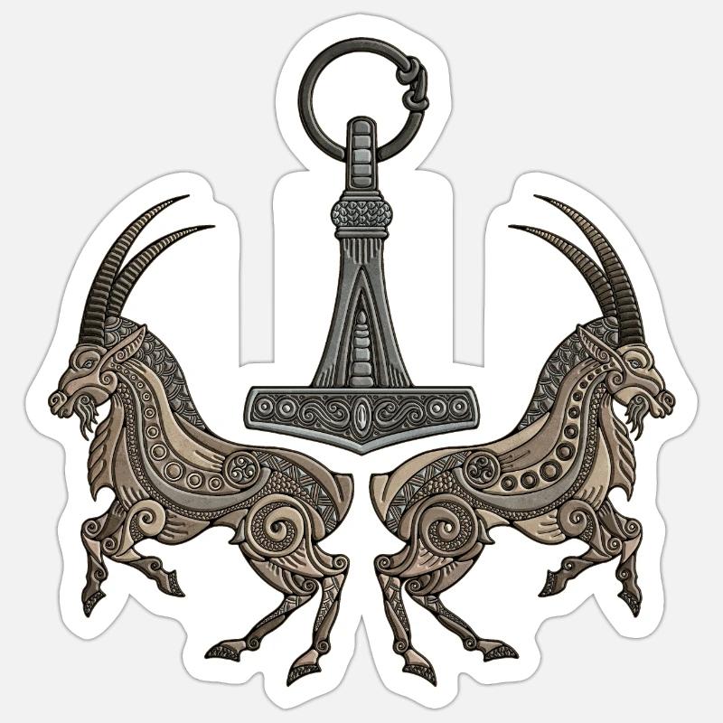 mjölnir - Sticker Größe S (10 x 10 cm) - Mattweiß