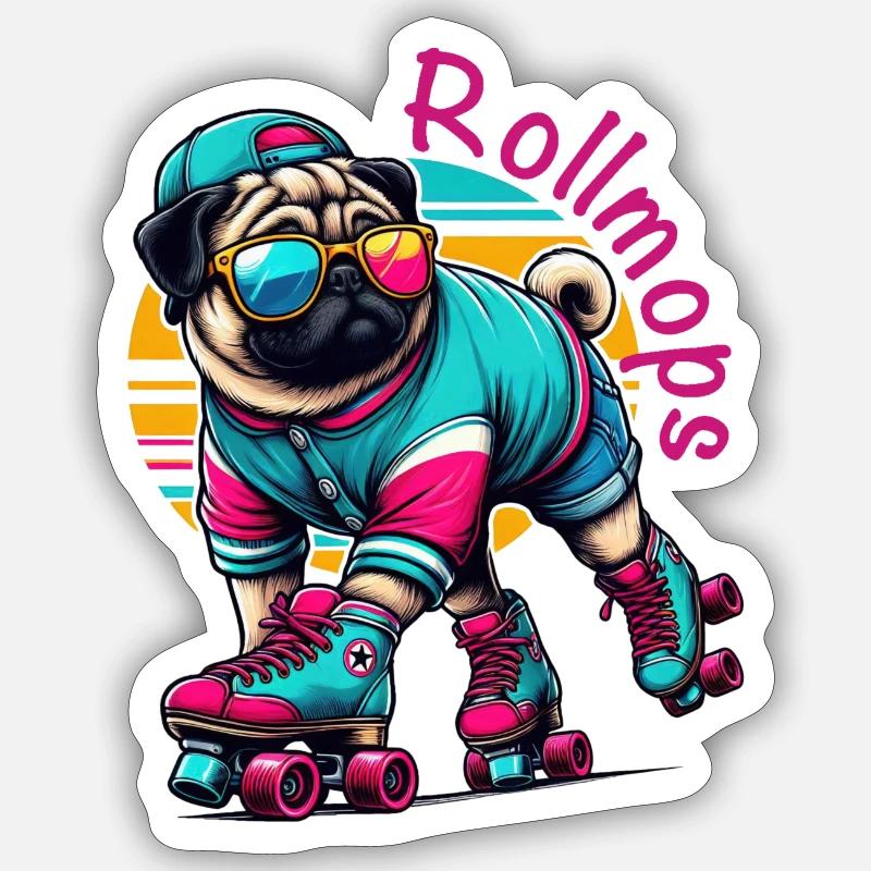 Rollmops Sticker Größe S (10 x 10 cm)