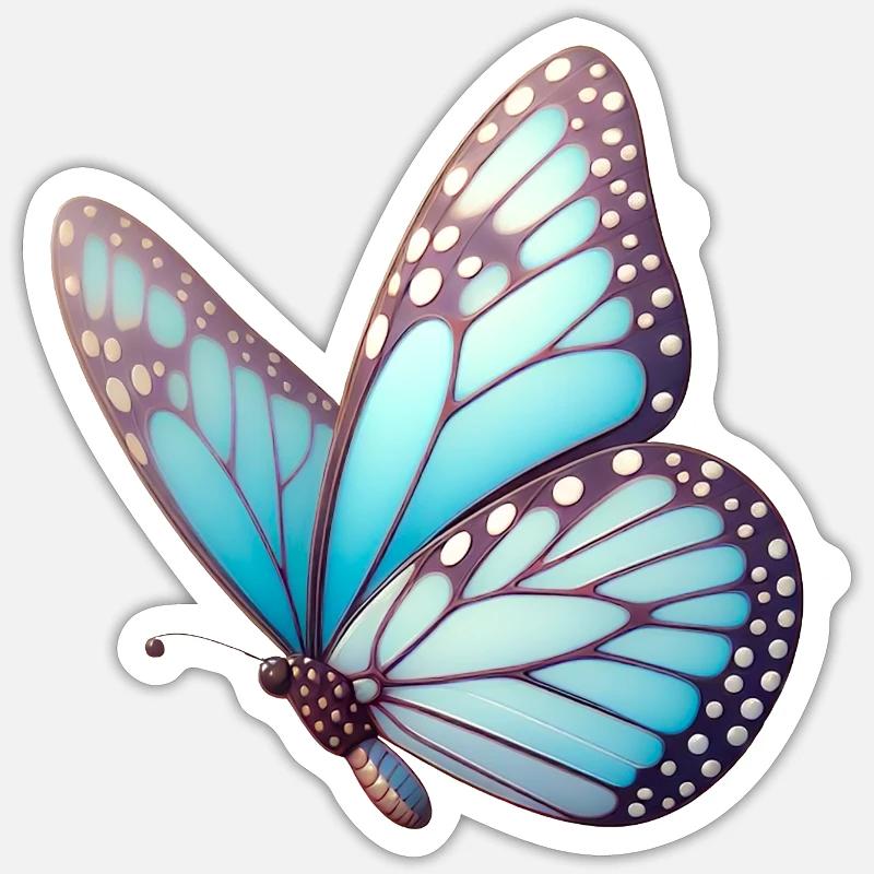 Papillon - Flown Lightness - Sticker size S (10 x 10 cm) - white matte