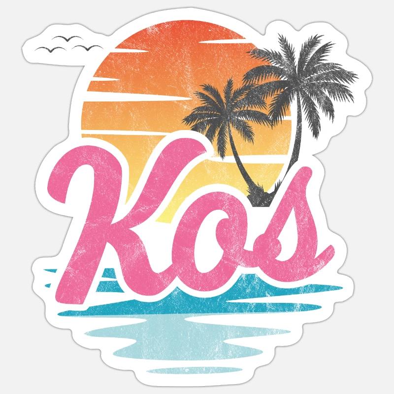 Kos - Sticker size S (10 x 10 cm) - white matte