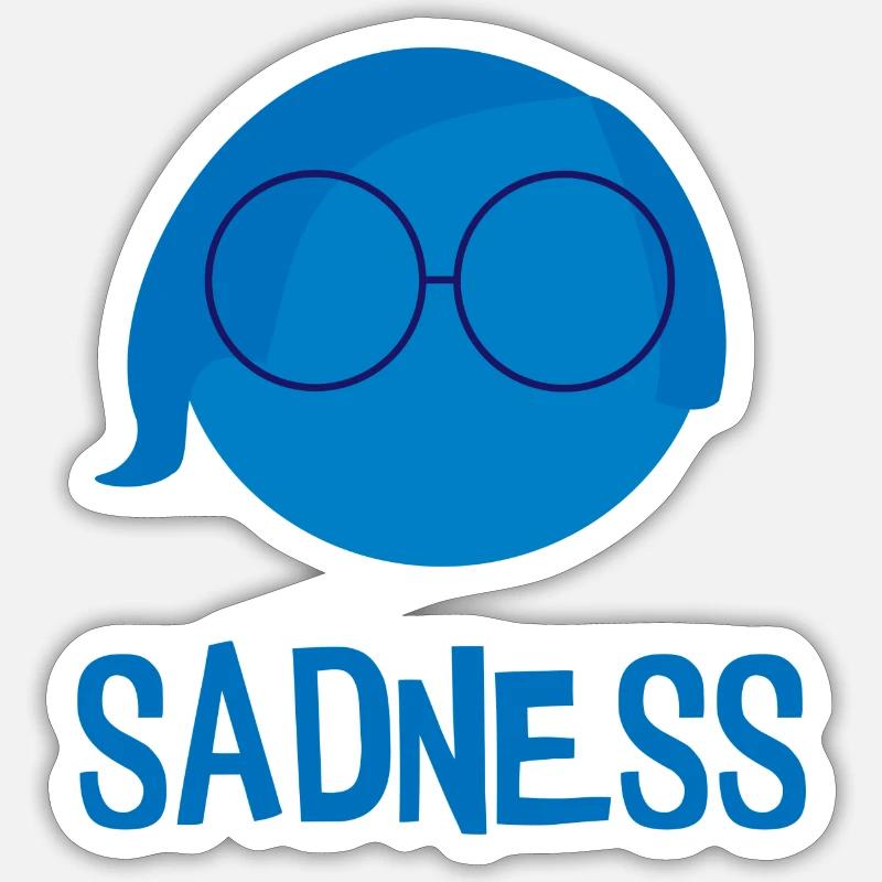 Tristesse à l’envers Sticker taille S (10 x 10 cm)