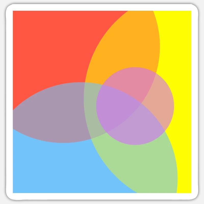 Colour Play Pattern - Sticker size S (10 x 10 cm) - white matte