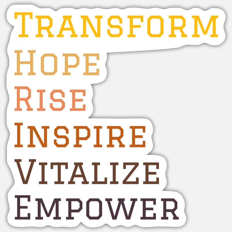 THRIVE - Sticker Größe S (10 x 10 cm) - Mattweiß