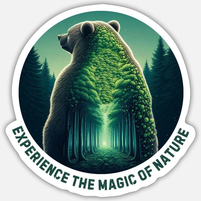 Bär - Sticker Größe S (10 x 10 cm) - Mattweiß