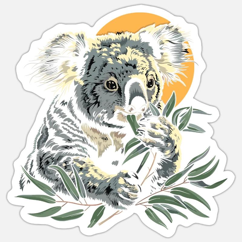 Koala Cute Koala Bear - Sticker size S (10 x 10 cm) - white matte