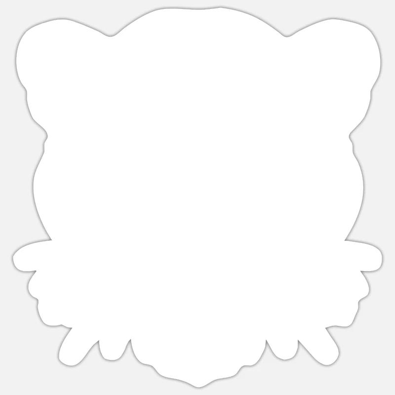 Leopard - Sticker Größe S (10 x 10 cm) - Mattweiß