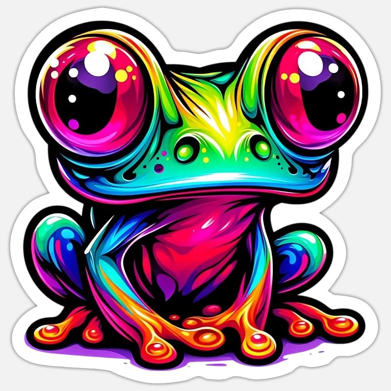 Frog - Sticker size S (10 x 10 cm) - white matte
