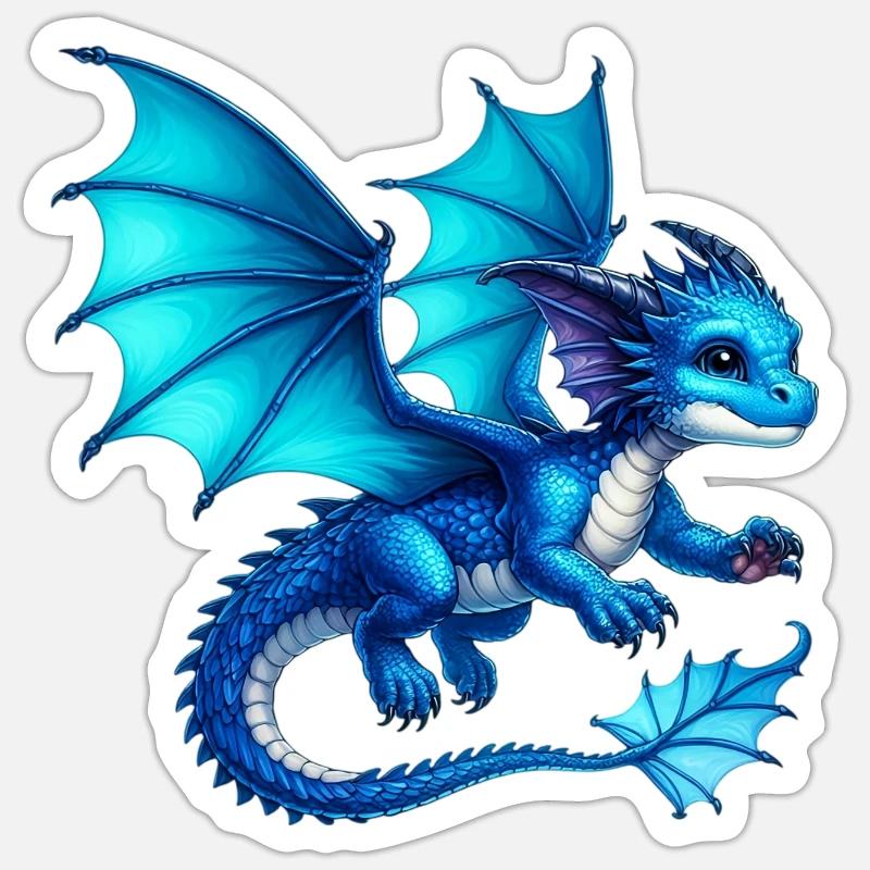 Dragon - Sticker size S (10 x 10 cm) - white matte