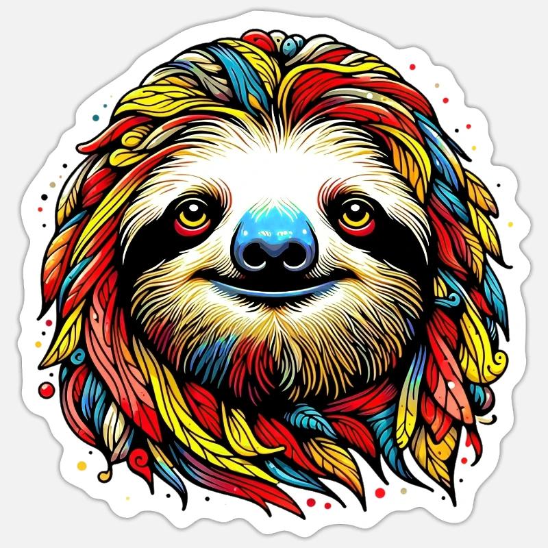 Sloth Sticker size S (10 x 10 cm)