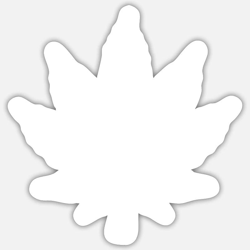 Hemp Leaf Weed Cannabis - Sticker size S (10 x 10 cm) - white matte