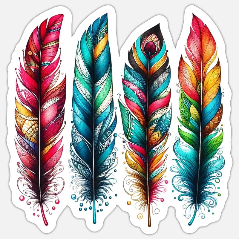 Plume Sticker taille S (10 x 10 cm)