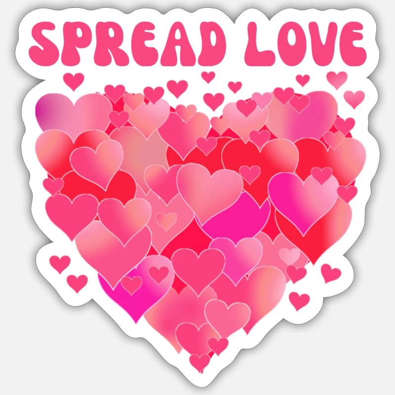 Spread love Sticker size S (10 x 10 cm)