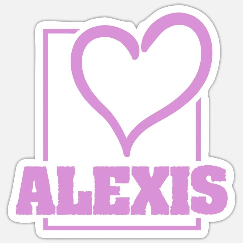 Alexis - Sticker taille S (10 x 10 cm) - blanc mat