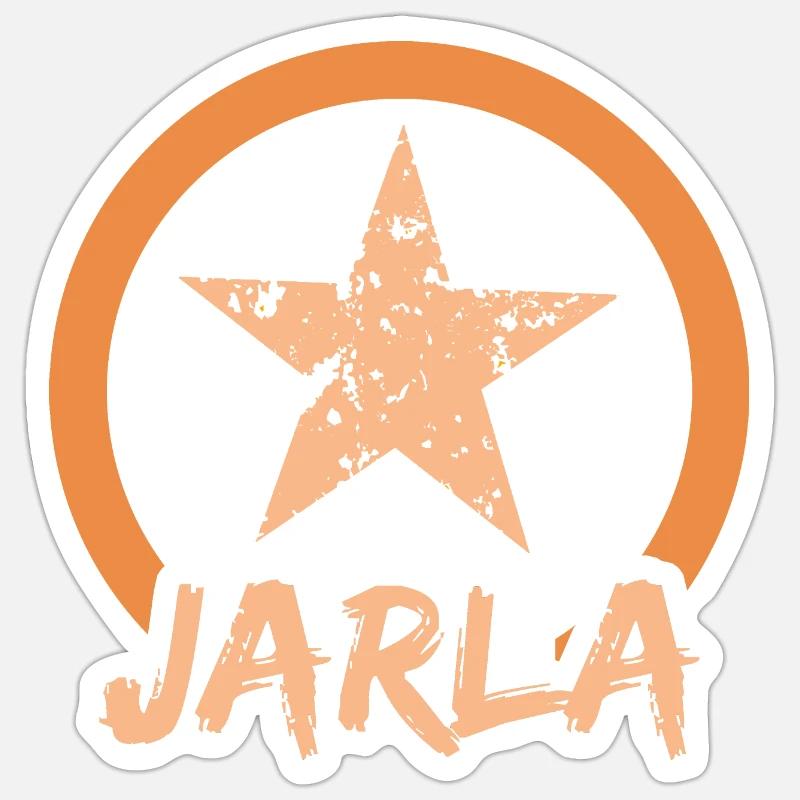 Jarla comme prénom - Sticker taille S (10 x 10 cm) - blanc mat