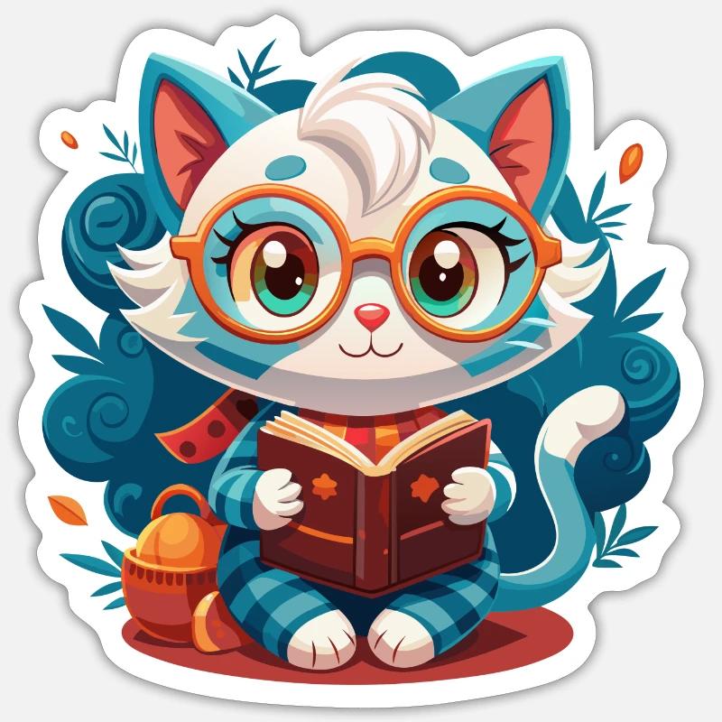 Cute Cat Sticker Größe S (10 x 10 cm)