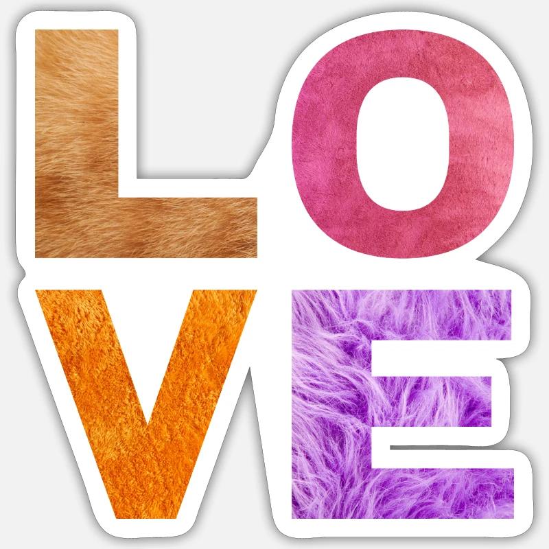 L O V E - Sticker taille S (10 x 10 cm) - blanc mat