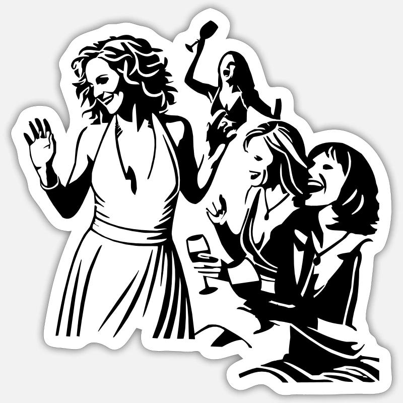 Parti - Sticker taille S (10 x 10 cm) - blanc mat