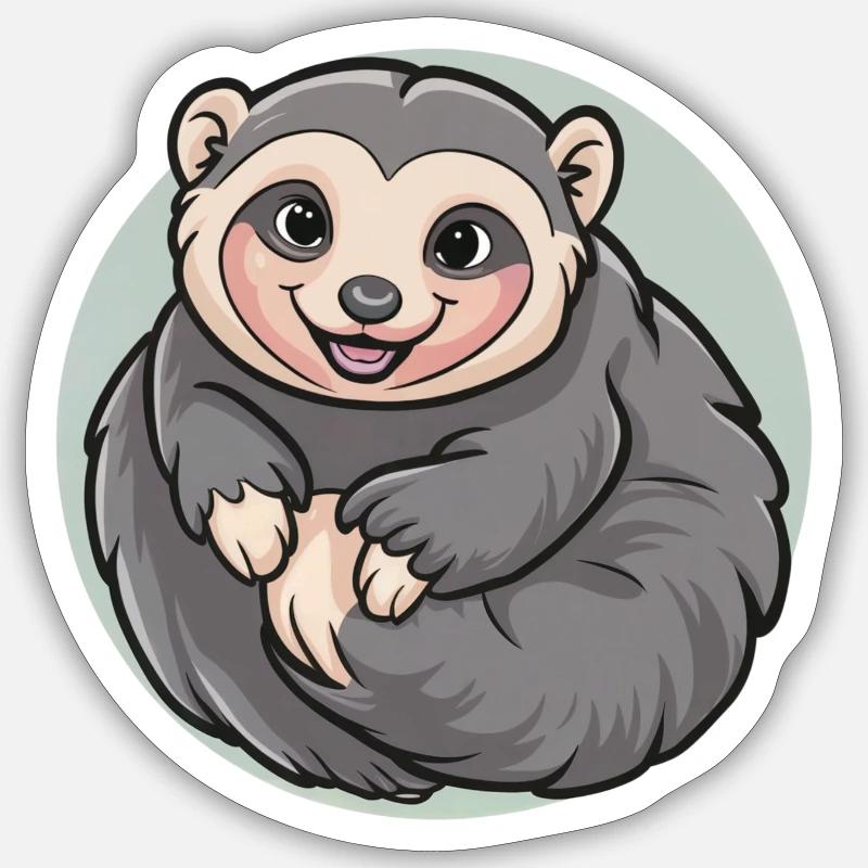 Slow Loris - Sticker size S (10 x 10 cm) - white matte