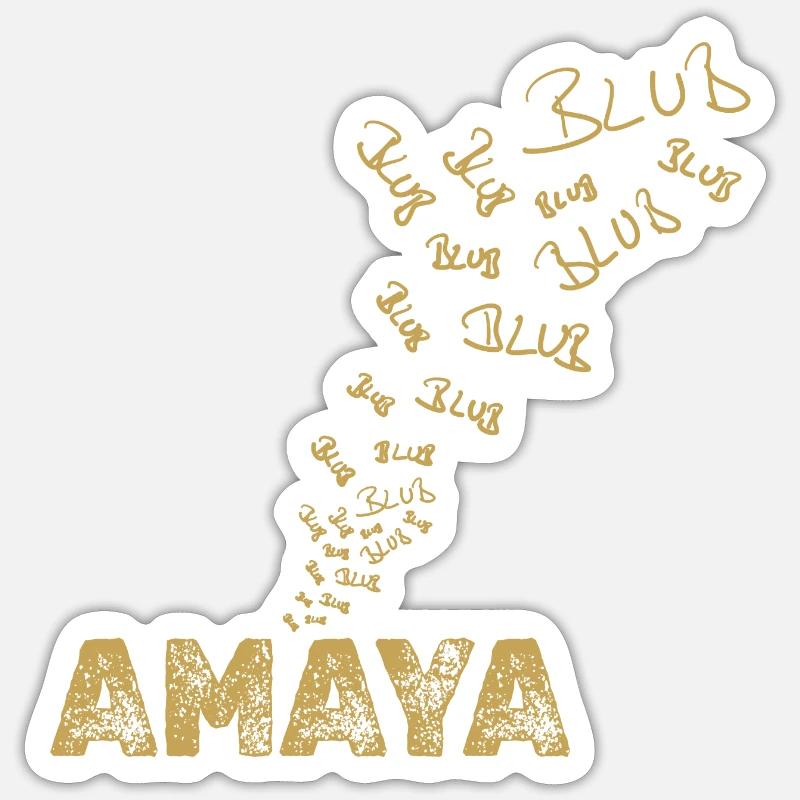 Boot Amaya - Sticker Größe S (10 x 10 cm) - Mattweiß