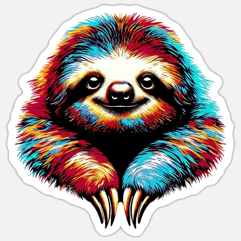 Sloth - Sticker size S (10 x 10 cm) - white matte