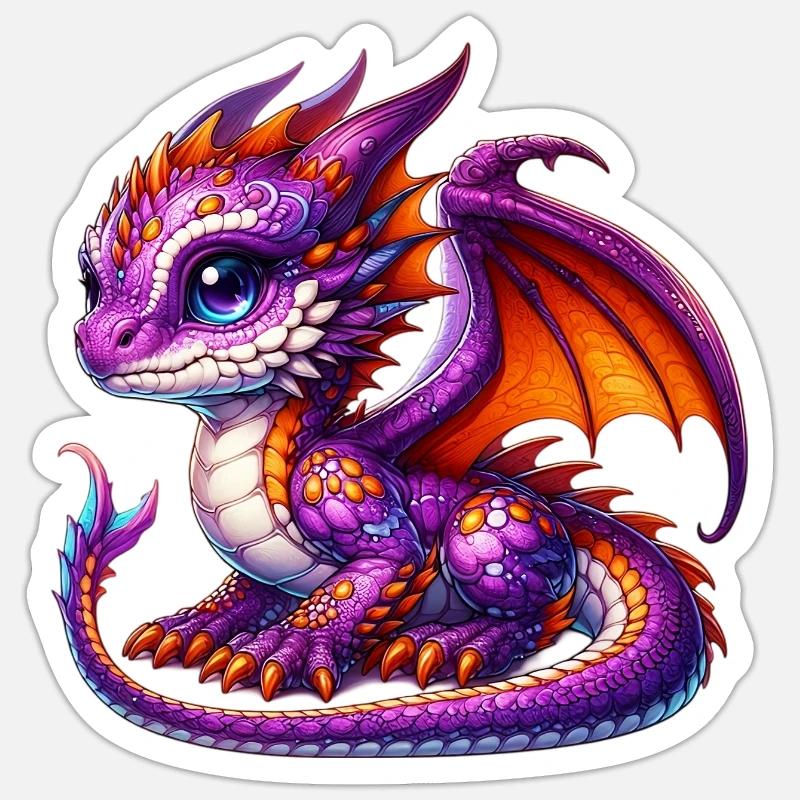 Dragon - Sticker size S (10 x 10 cm) - white matte
