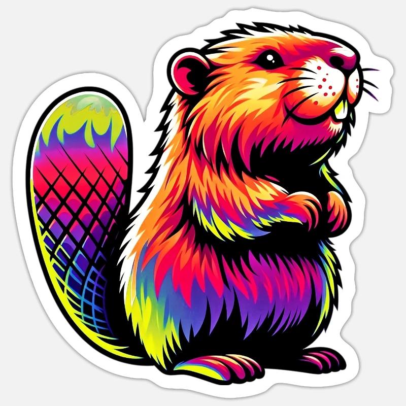 Castor Sticker taille S (10 x 10 cm)