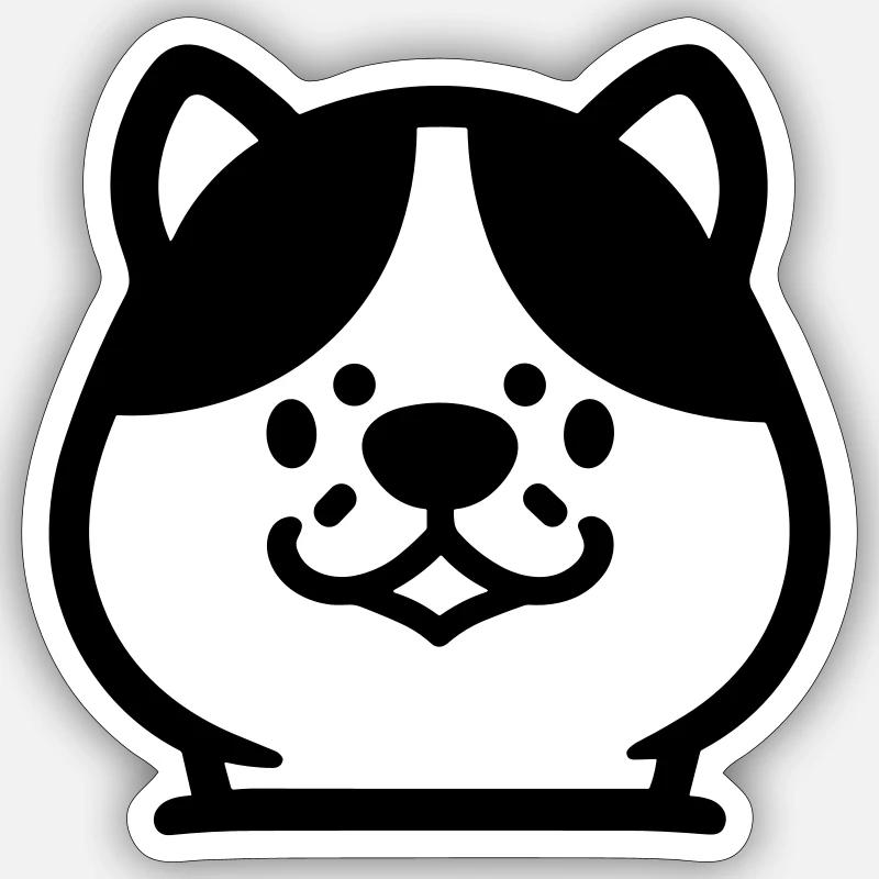 Chien Sticker taille S (10 x 10 cm)