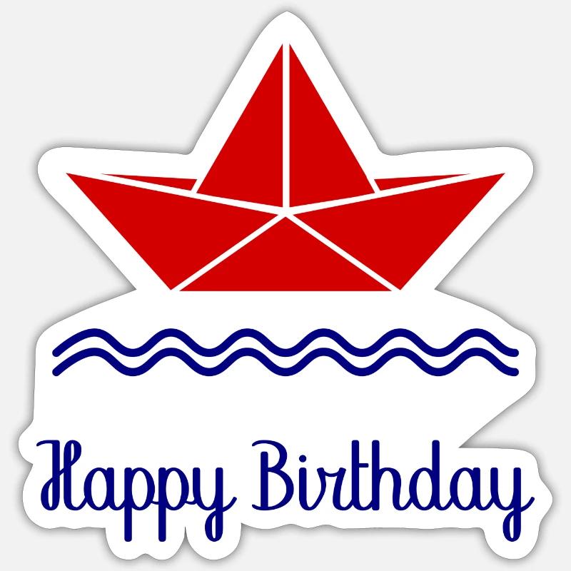 HAPPY BIRTHDAY. JOYEUX ANNIVERSAIRE. ANNIVERSAIRE. - Sticker taille S (10 x 10 cm) - blanc mat