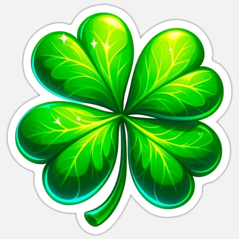 Four-leaf clover Sticker size S (10 x 10 cm)