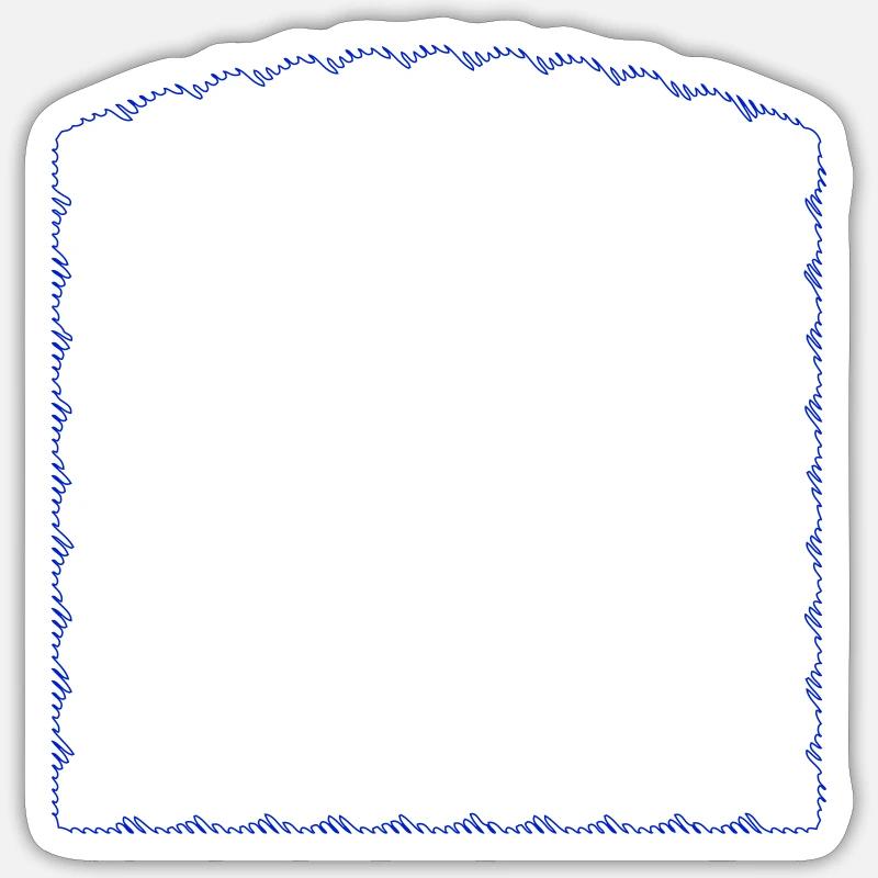 Bordure créative - Vectorale - Sticker taille S (10 x 10 cm) - blanc mat