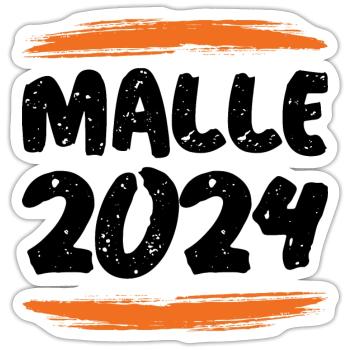 Malle 2024 - Sticker size S (10 x 10 cm) - white matte - Front