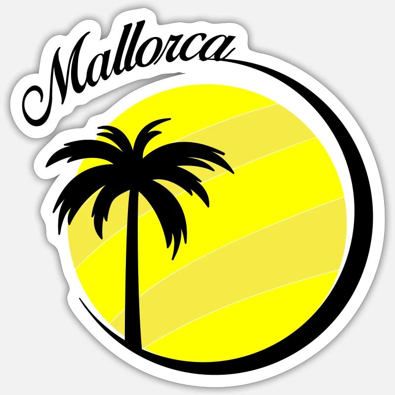 Majorque - Sticker taille S (10 x 10 cm) - blanc mat
