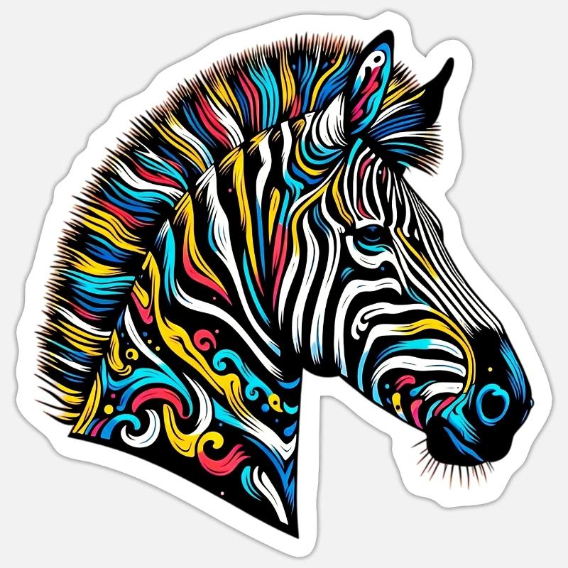 Zebra Sticker Größe S (10 x 10 cm)