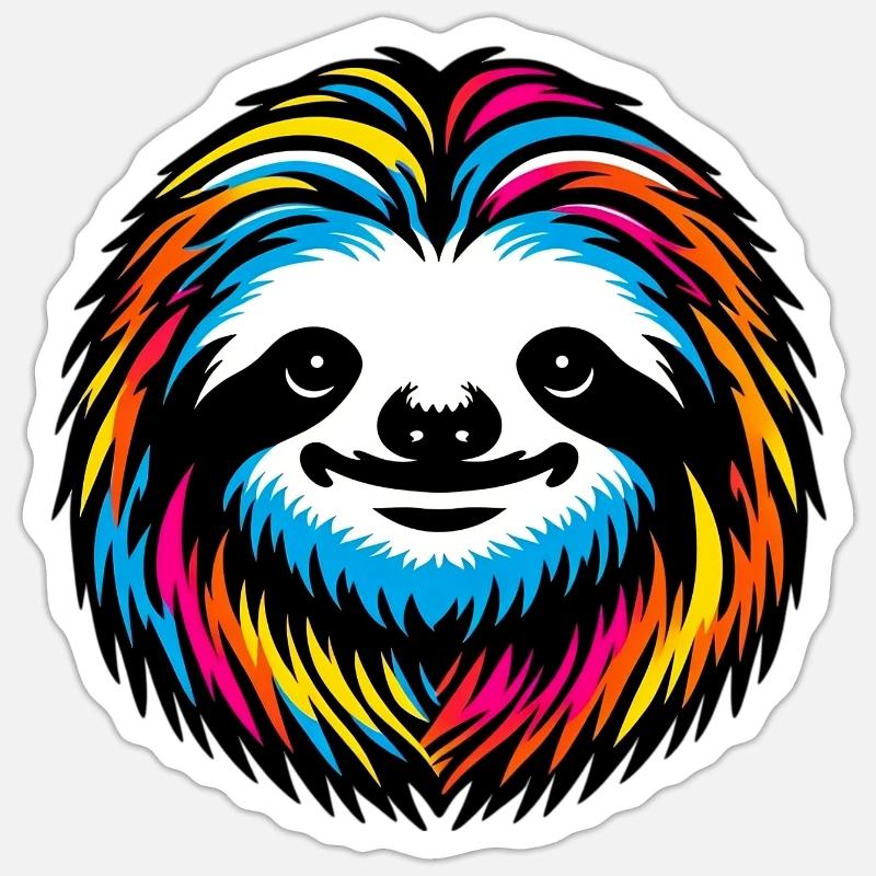 Sloth - Sticker size S (10 x 10 cm) - white matte