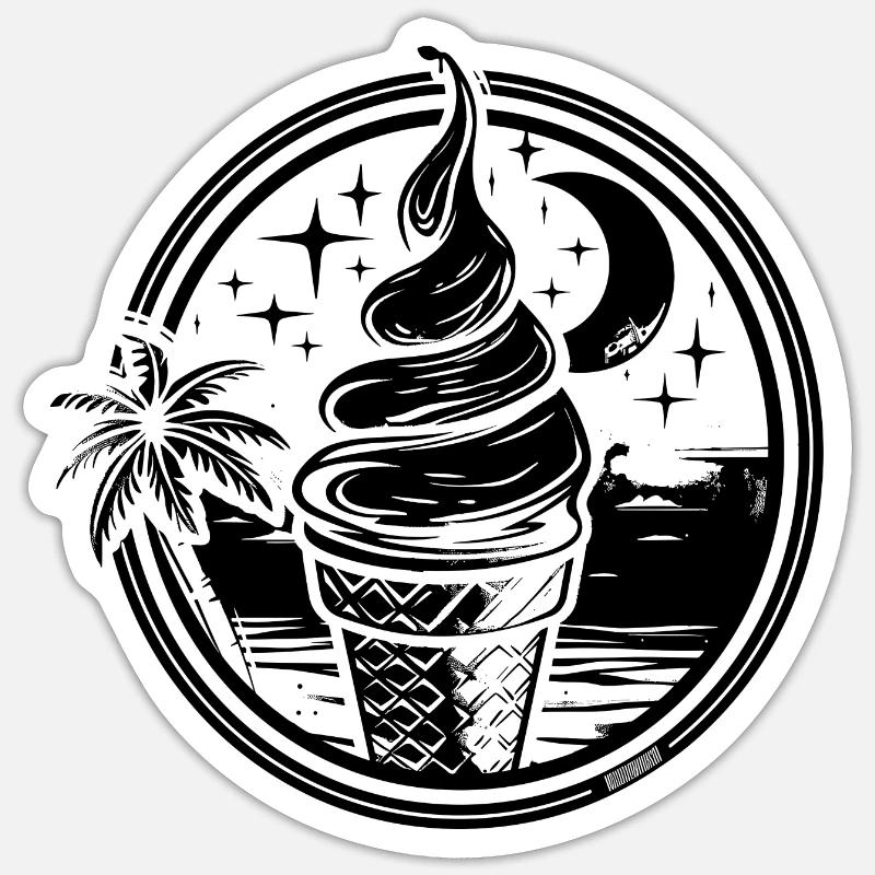 Eiscreme Sticker Größe S (10 x 10 cm)