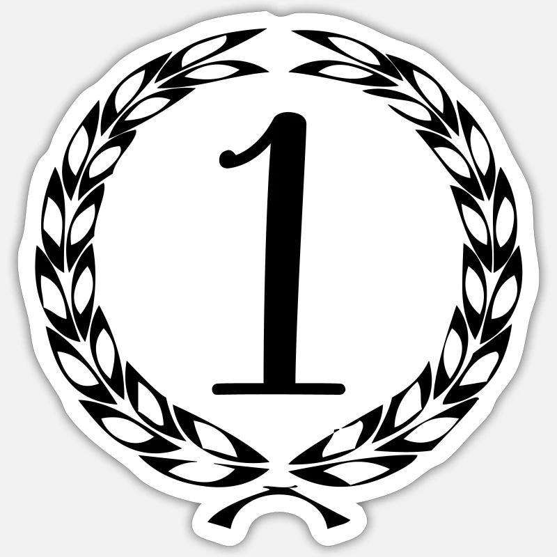 1 wreath - Sticker size S (10 x 10 cm) - white matte