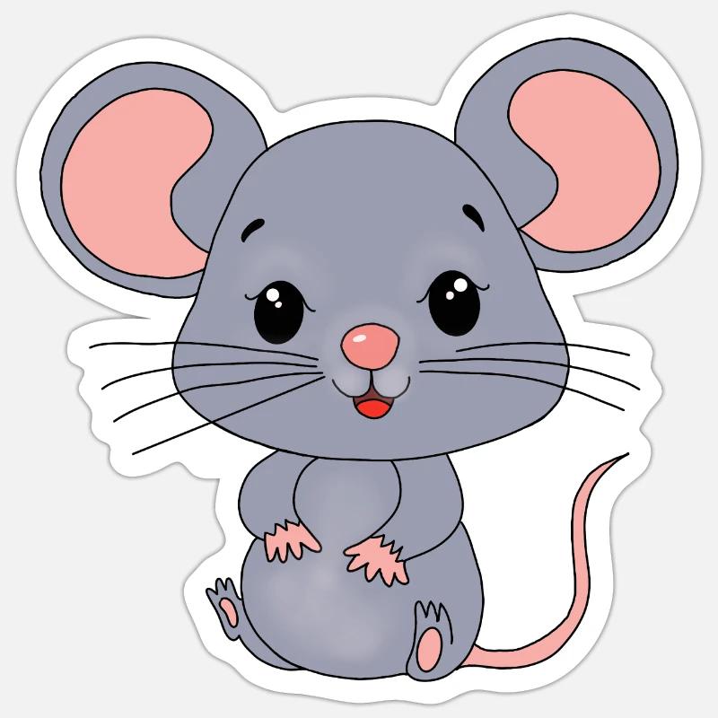 Mouse Mice - Sticker size S (10 x 10 cm) - white matte