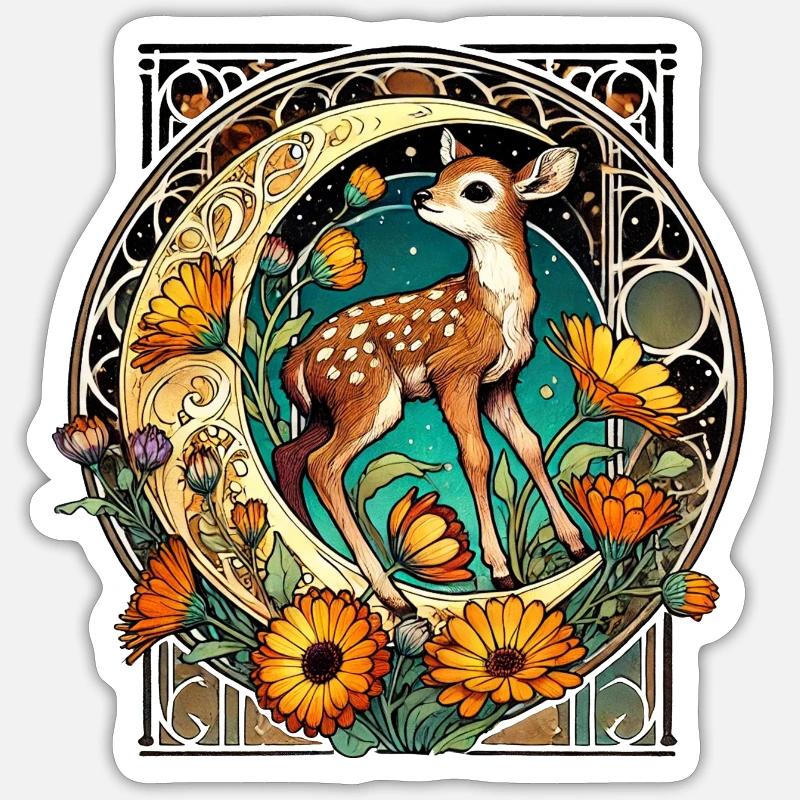 Fawn - Sticker size S (10 x 10 cm) - white matte