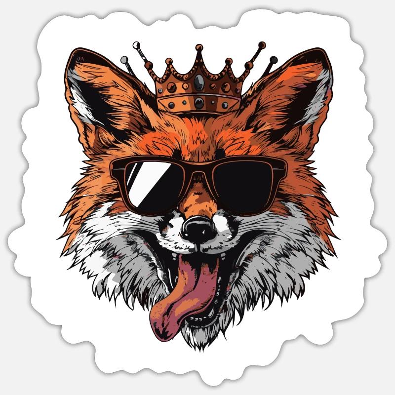 Fuchs Comic Sticker Größe S (10 x 10 cm)